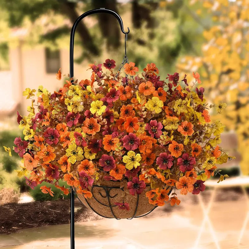 Fall Artificial Flower Halloween 12pcs, UV Resistant Colorful Fake Flower๐