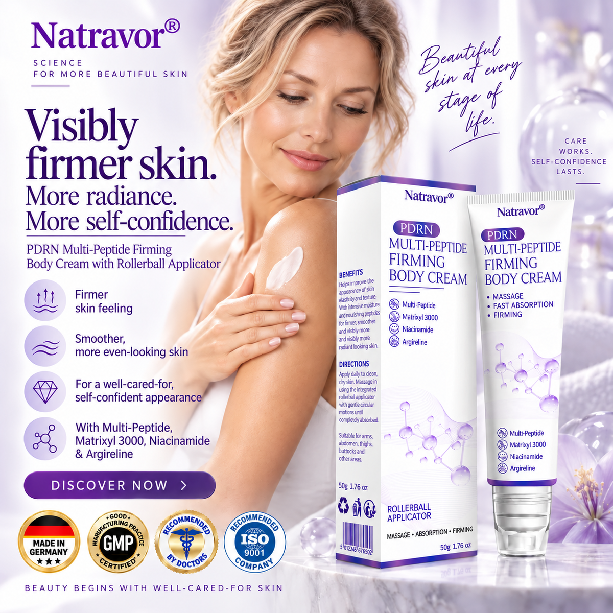PDRN Multi-Peptid Massage-Roller-Creme
