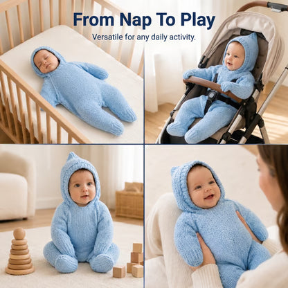 ⭐Baby Starfish Knitted Romper – Cute Hooded One